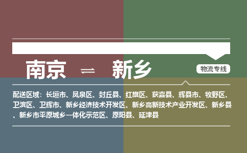 南京到新乡物流公司|南京物流到新乡（区域内/无盲点配送）